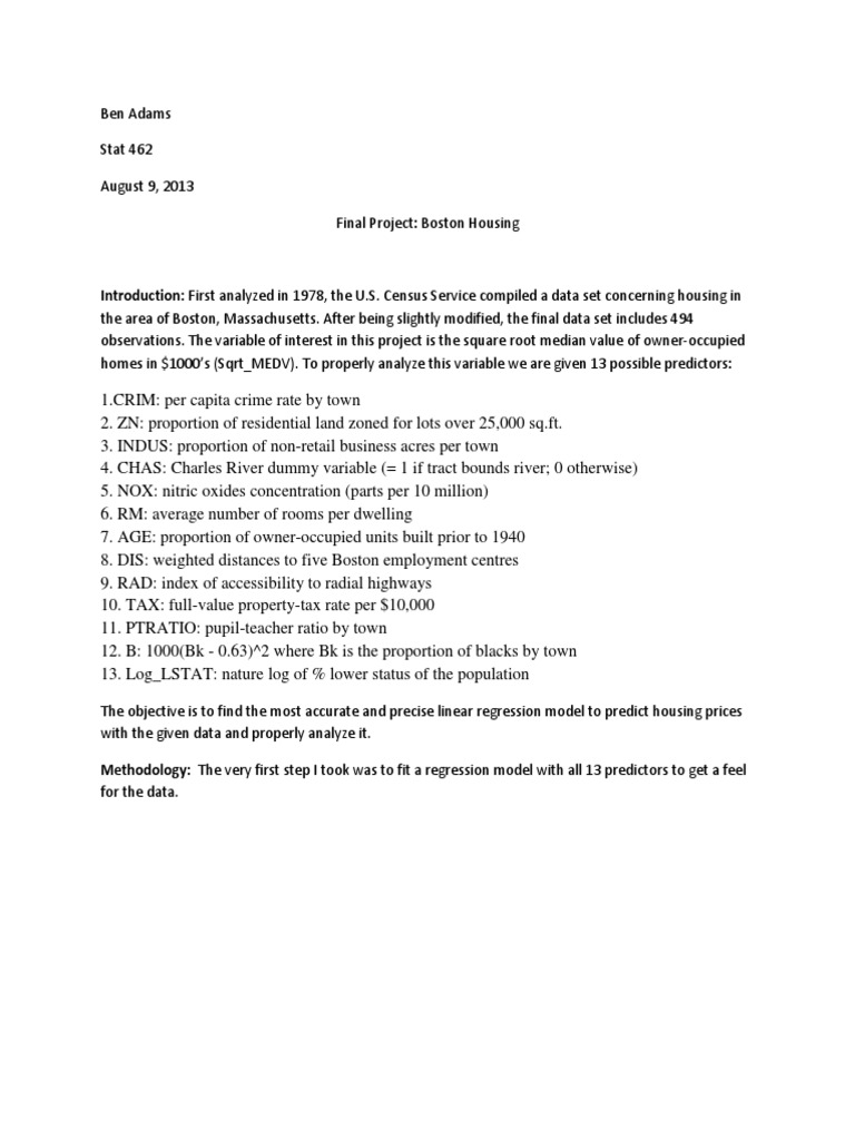 Applied regression analysis final project pdf akaike information