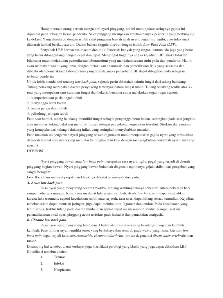 Nyeri punggung bawah