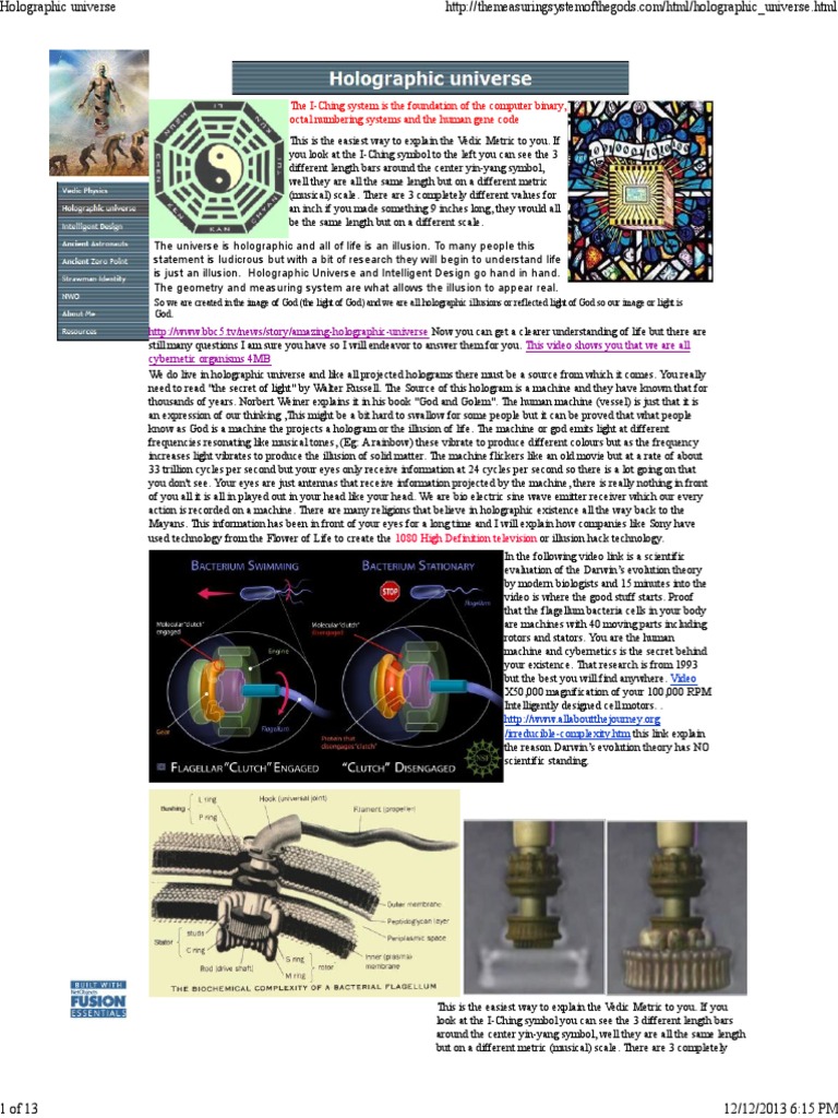 Holographic Universe Holography Resonance