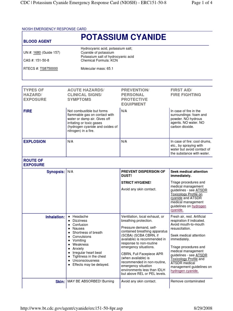 Potassium Cyanide Cyanide Nitrogen
