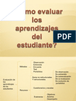 Como Evaluar Los Aprendizajes