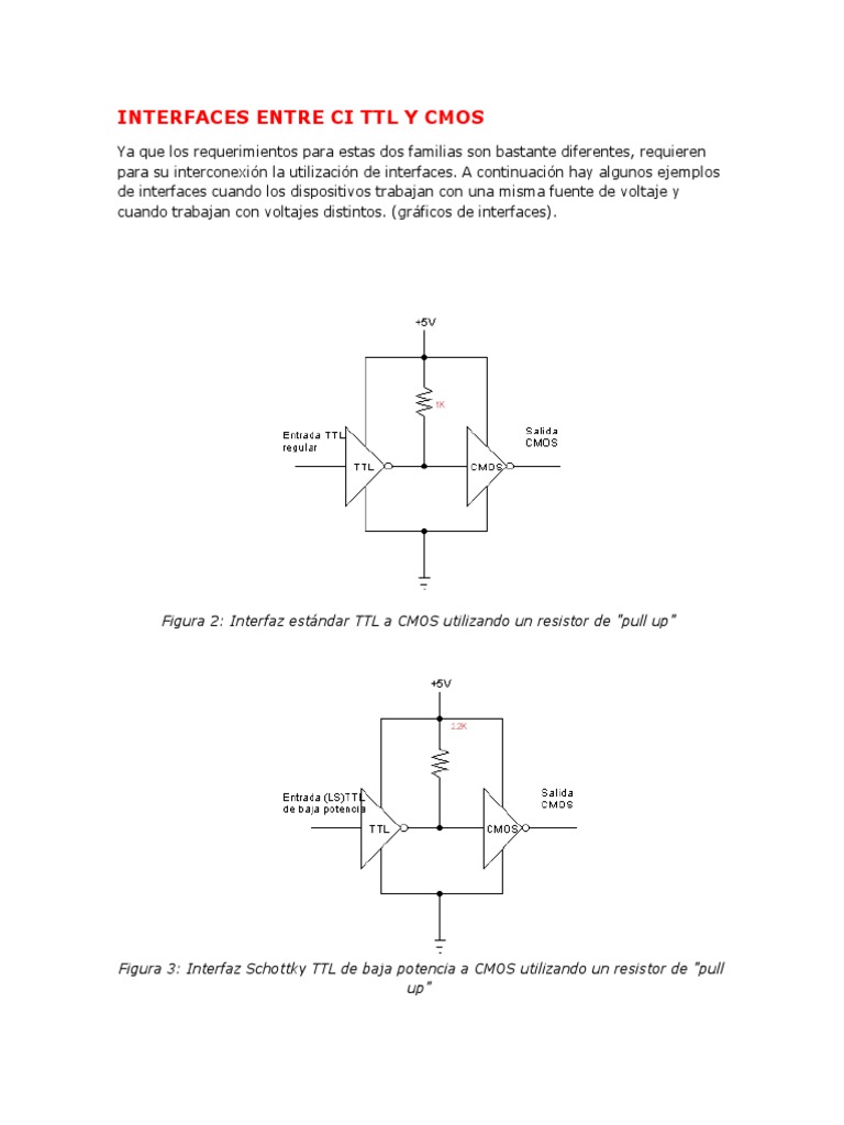 Interfaces TTL y CMOS: Guía Práctica | PDF | Hogar, jardinería y bricolaje