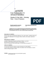 Edexcel GCE: 6664/01 Core Mathematics C2 Advanced Subsidiary