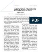 Relation Between Optimum Release Time on a Dynamic Range Compressor And The Effective Duration Of The Running Auto-correlation Function