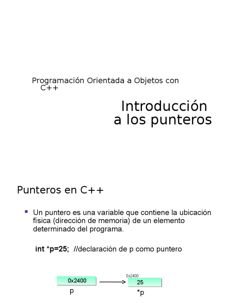 POO Punteros en C++ | Puntero (Programación de computadora) | C