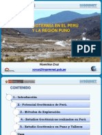 Geotermia en El Perú y La Región Puno