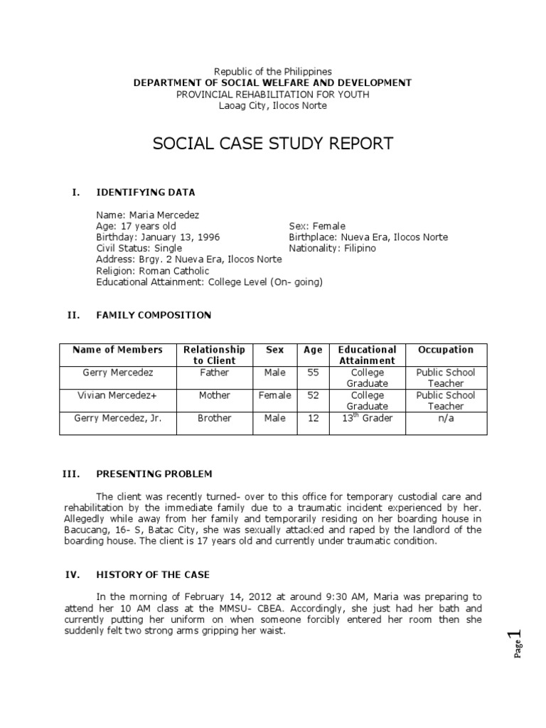 report on case study