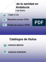 Sector de La Sanidad en Andalucía POWERPOINT ISABEL