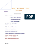 Oracle Dba Beginner Level Training: Domain: Life Sciences and Health Care. Author: Alamuru Prasadu Reddy