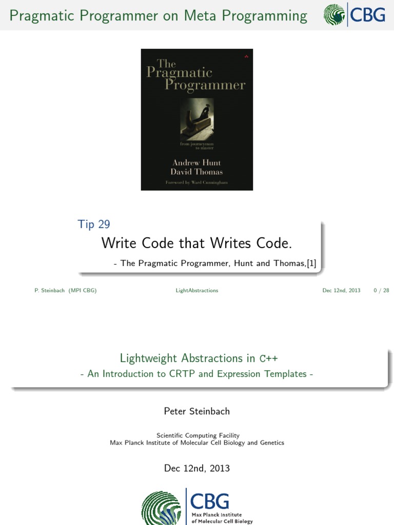 Lightweight Abstractions in C++, An Introduction To CRTP and Expression Templates PDF C++