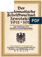 Der Diplomatische Schriftwechsel Iswolskis 1911 1914