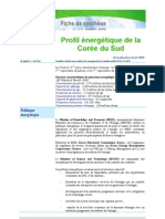 Profil énergétique de la Corée du Sud 2008