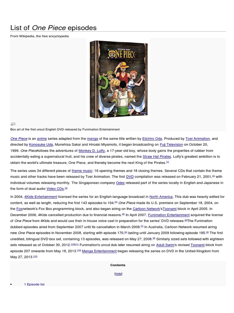 One Piece Episodes Pdf Leisure