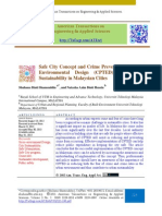 Safe City Concept and Crime Prevention Through Environmental Design (CPTED) for Urban Sustainability in Malaysian Cities
