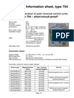 Information Sheet, Type 754: The New Generation of Pole-Reversal Control Units