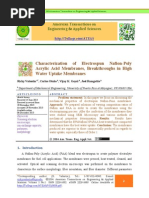 Characterization of Electrospun Nafion-Poly Acrylic Acid Membranes, Breakthroughs in High Water Uptake Membranes