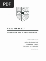 Download GaAs MESFET Fabrication and Characterization by Jeffrey Gold SN191276836 doc pdf
