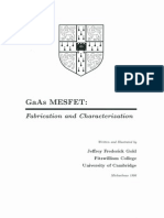 GaAs MESFET: Fabrication and Characterization