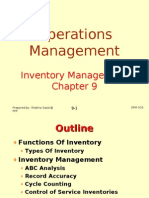 Operations Management (OPM530) C9 Inventory Management