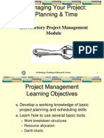 Managing Your Project: Planning & Time