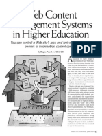Web Content Management Systems in Higher Education
