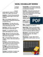 microsoft excel definitions
