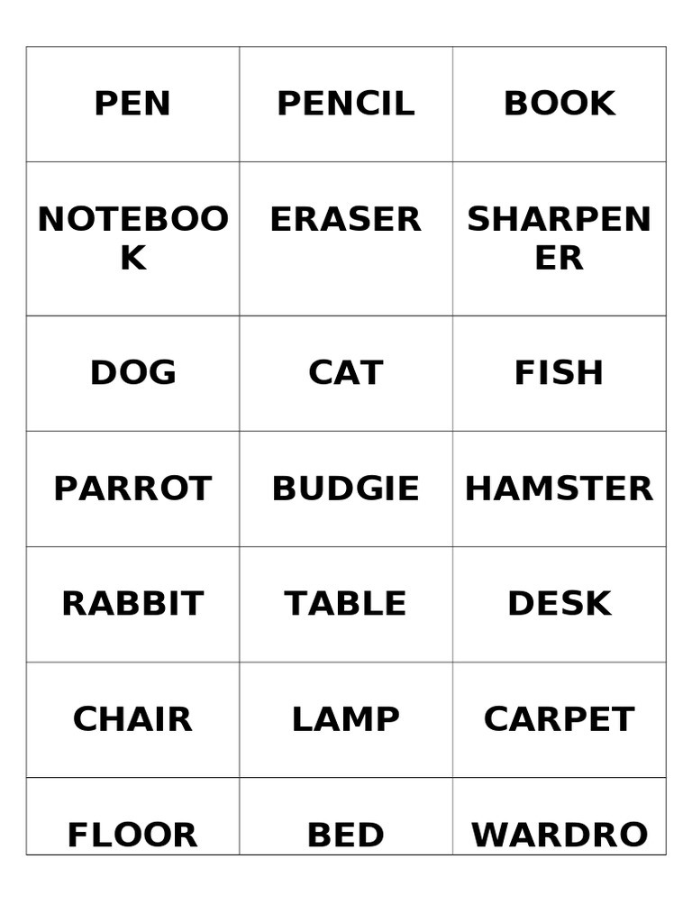 Words For Games | PDF