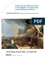 Roman Budget Proposal: "And When Rome Falls, So Shall The World"