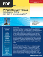 SPE Applied Technology Workshop: Underbalanced Drilling