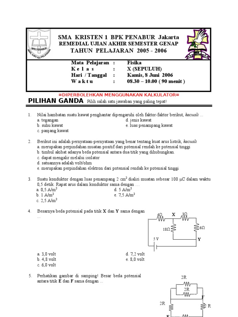 Soal Listrik Dinamis Kelas 9 & 12 | PDF