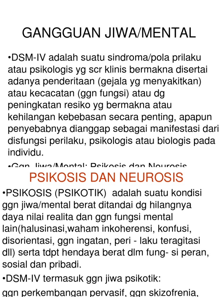 Gangguan Jiwa Psikosis Pdf