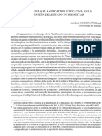 El Papel de La Planificación Educativa en La Extensión Del Estado de Bienestar