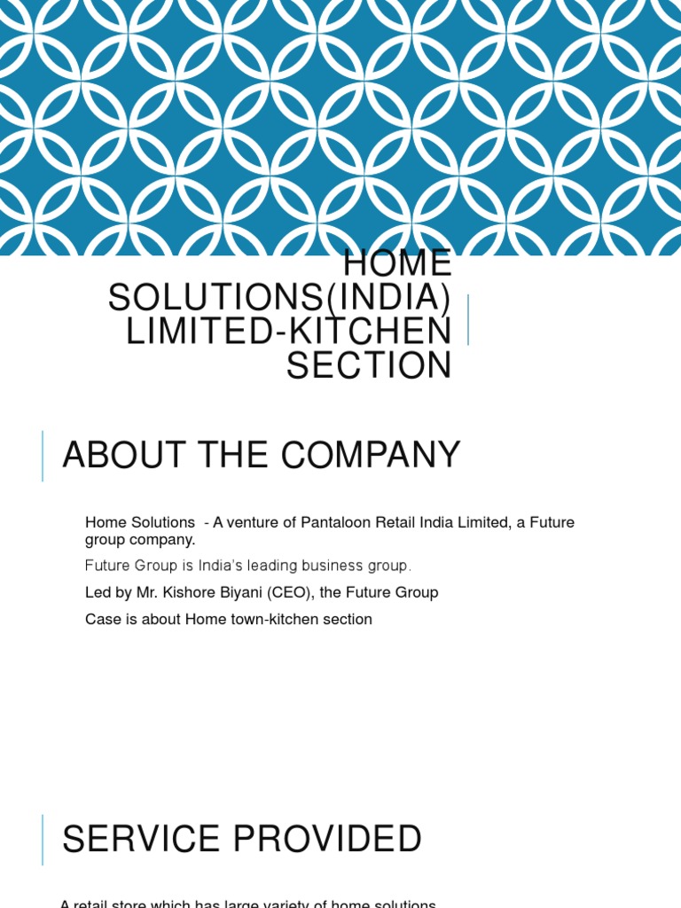 Home Solutions Retail Overview | PDF | Retail | Marketing