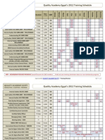 2012 Training Schedule