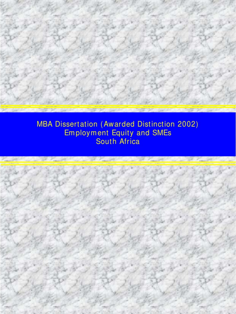 Employment equity dissertation picture