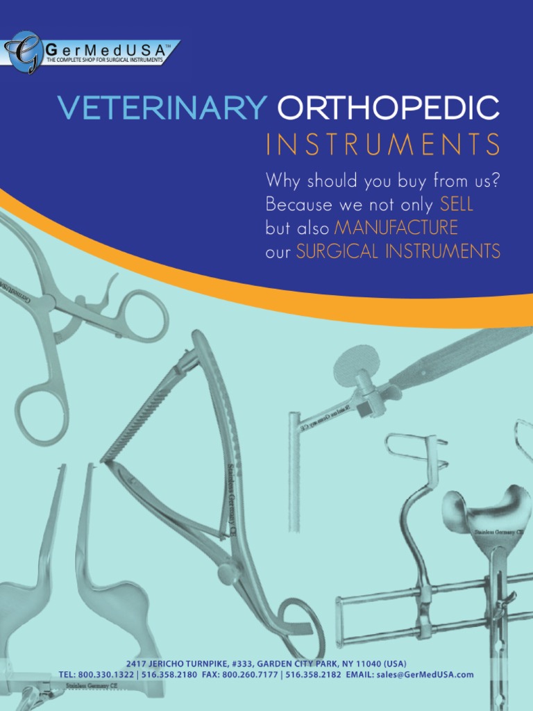 Veterinary Orthopedic Surgical Instuments Catalog PDF Surgery Tools