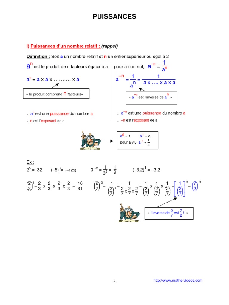 Exercices Corrigés Sur Les Puissances 3ème Pdf