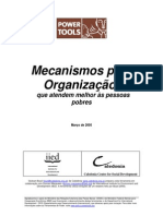 Mecanismos para Organização  que atendem melhor às pessoas pobres