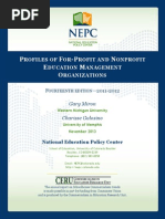 Report On For-Profit Charter Management Companies