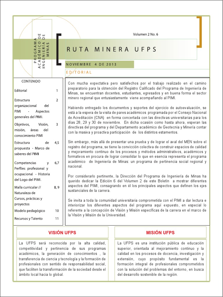 Ruta Minera V2n6 Mineria Ingenieria