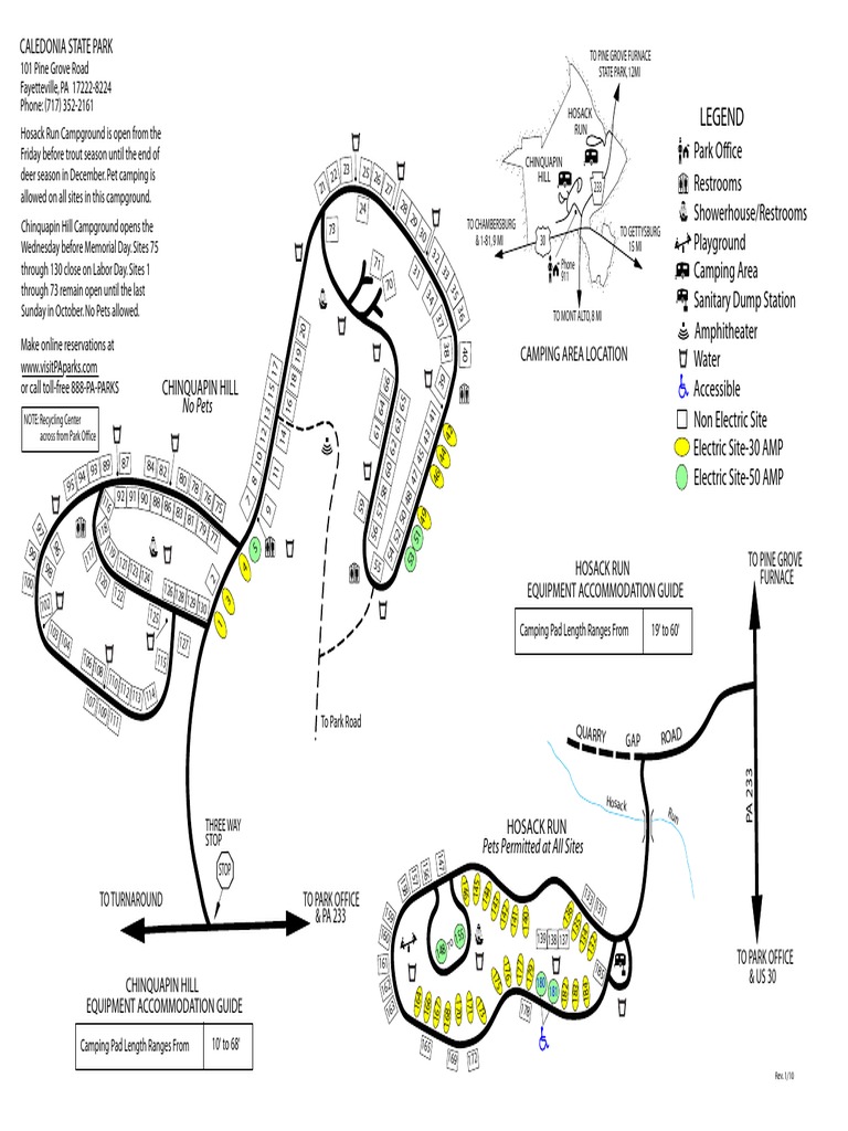 Caledonia State Park Map Caldonia State Park | Pdf | Campsite | Camping