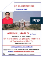 0 1 Power Electronics 6th Chapter Notes by Arunkumar G, Lecturer in STJIT, Ranebennur