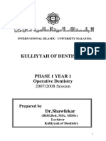 Operative Dentistry P1Y1