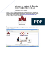 Procedimiento para El Vaciado de Datos de Los REPORTES DE SEGUNDAS