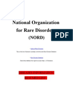 Medecine (English) NORD Complete) Diseases List of Rare Disorders