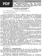 Reglamento de la Ley Nº 29885