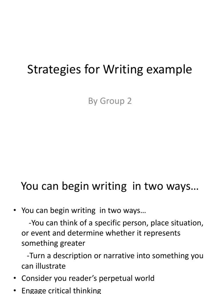 Effective Strategies for Writing Examples | PDF | Career & Growth | Art