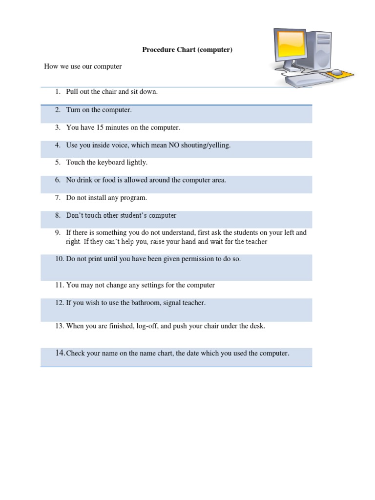 Computer Use Procedure for Students | PDF | Career & Growth