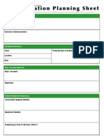 Week 13 Thursday Demoplanningsheet