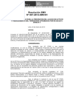 Resolución SMV #007-2013-SMV/01
